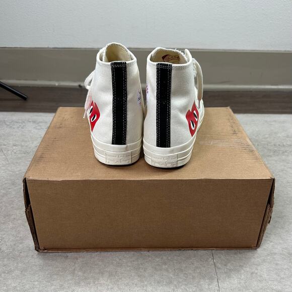 Converse Chuck 70 Comme des Garcons High Tops Shoes Cream Tan Mens 10 - Picture 6 of 8